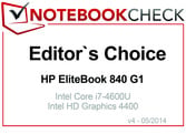 2014年5月编辑选择奖: 惠普EliteBook 840 G1