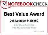 2014年12月最有价值产品奖: 戴尔 Latitude 14 E5450