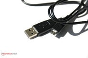 The micro USB cable can be used to connect to a computer