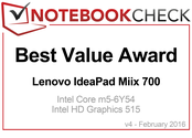 Best Value Award in February 2016: Lenovo IdeaPad Miix 700