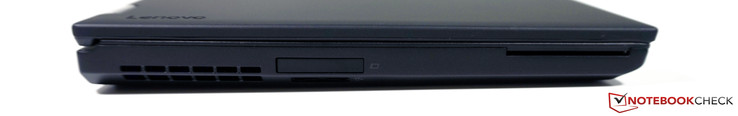 Left: ExpressCard (34 mm), SmartCard-Leser