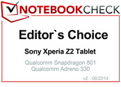 2014年6月编辑选择奖: 索尼 Xperia Z2 Tablet