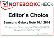 2013年11月编辑选择奖: 三星 Galaxy Note 10.1