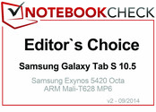 2014年9月编辑选择奖: 三星 Galaxy Tab S 10.5