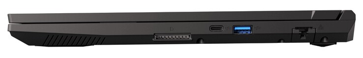 右侧：读卡器、USB-C 3.2 Gen2、USB-A 3.0、RJ45 LAN