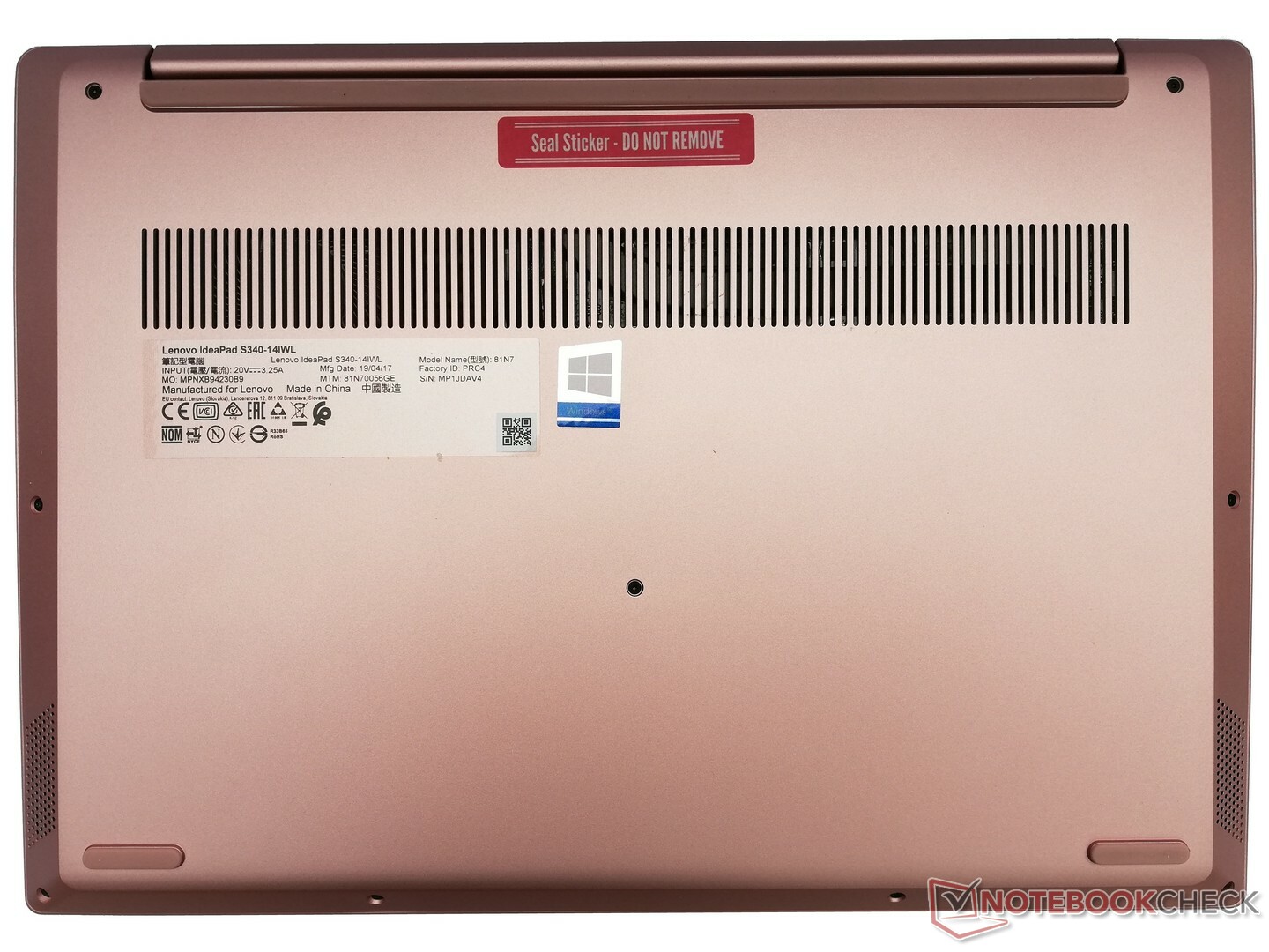 联想ideapad S340 I7 8565u Fhd 笔记本电脑评测 Notebookcheck