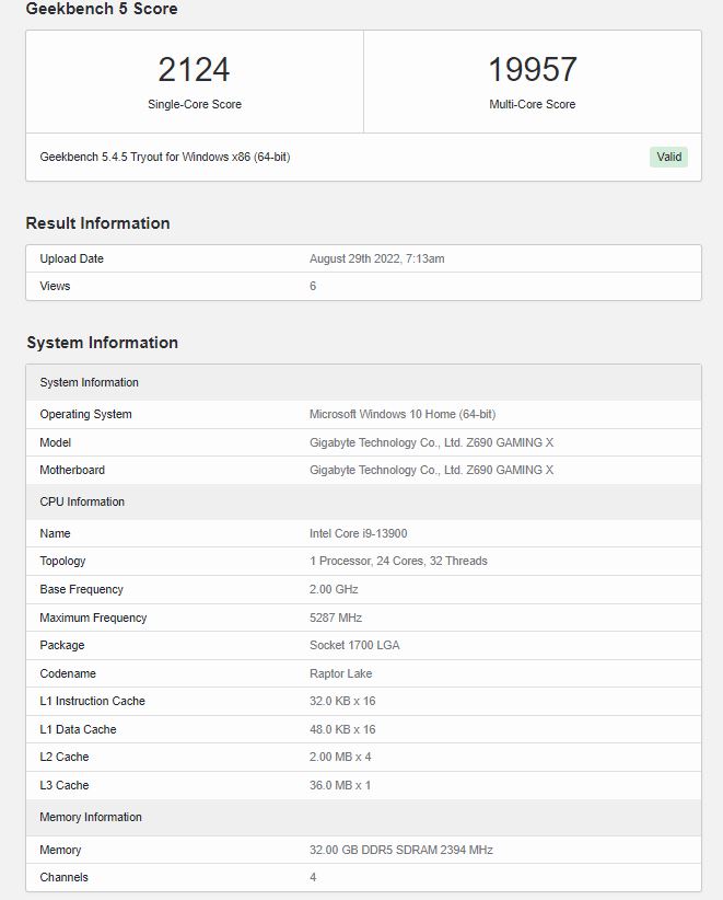 (来源：Geekbench)