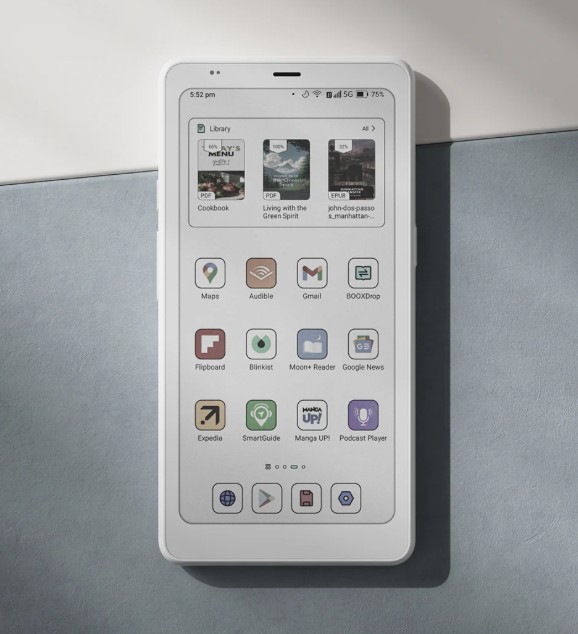 Boox Palma 2 Pro 支持 5G 双卡双待,可在旅途中连接互联网。(图片来源:博克斯)
