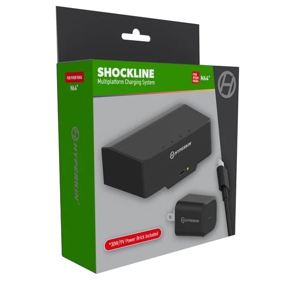 任天堂64的ShockLine套件随附一个转换器,该转换器可插入主机的电源接口。