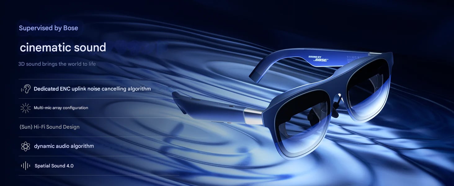 Xreal 1S 的音效设置(图片来源:Xreal - 机器翻译)