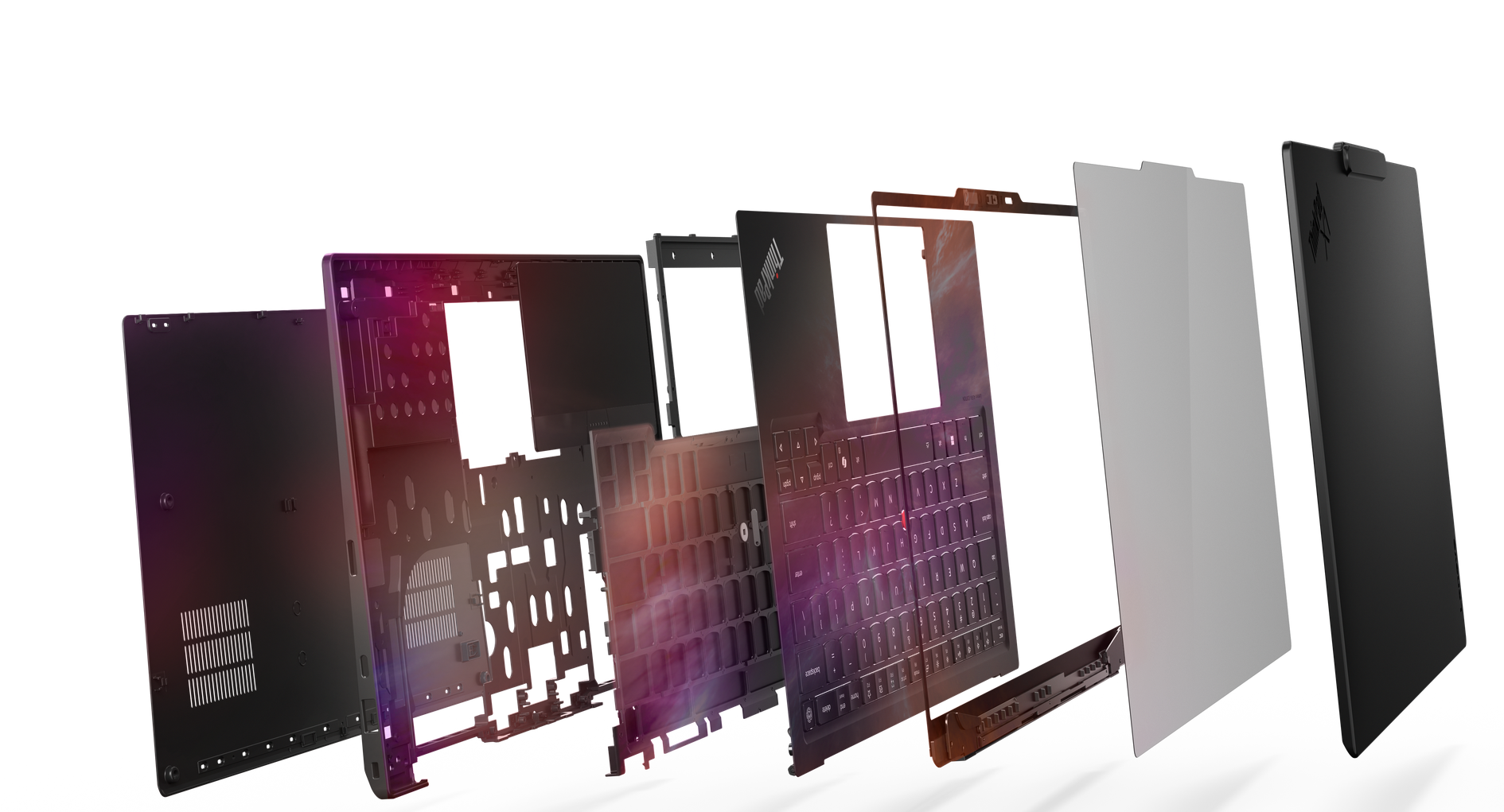 联想 ThinkPad X1 Carbon 14 代灵光版:太空框架设计(图片来源:联想)