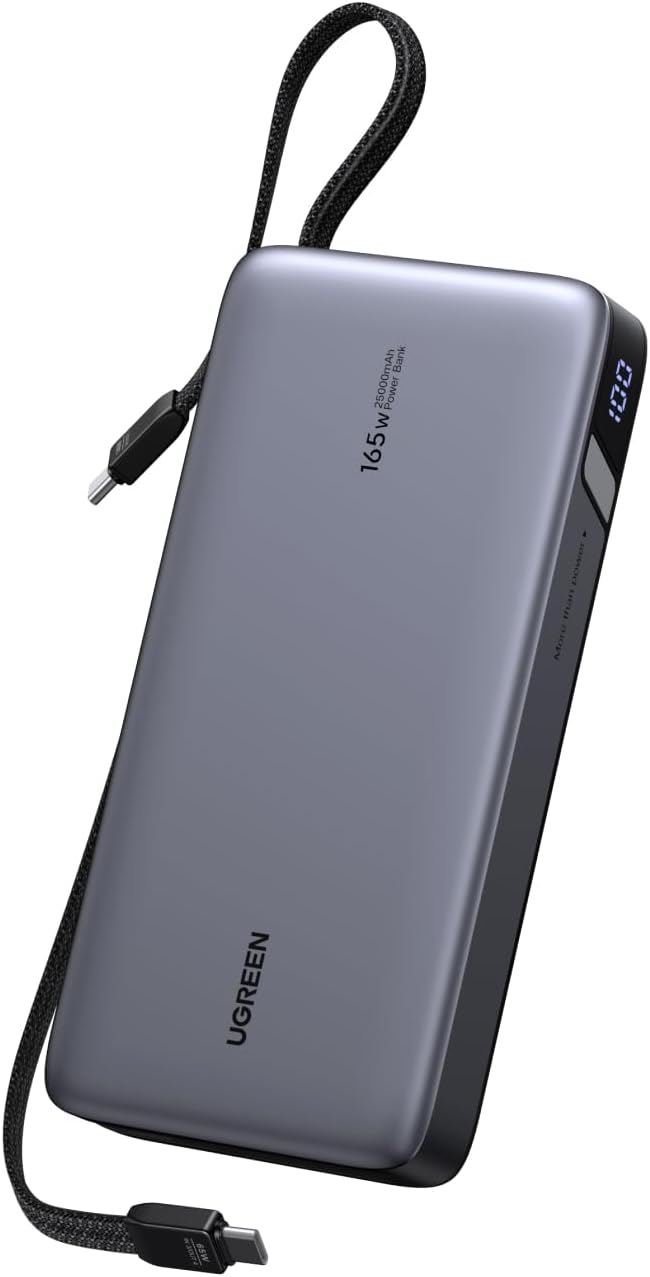 Ugreen Nexode Power Bank(140W + 65W,集成 2 条 USB-C 电缆)。(图片来源:Ugreen)