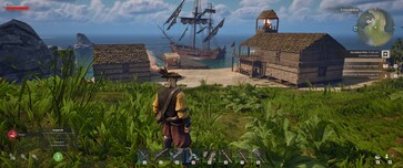 图为风玫瑰基地。海盗船抛锚。