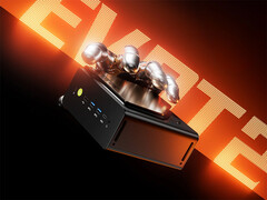 GMKtec Evo-T2 的上市价格高于 Evo-X2，但目前价格更低。图：展示迷你 PC 部分的宣传图片。