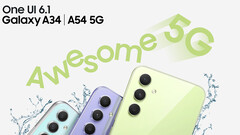 Galaxy A34 和 A54 将获得 One UI 6.1 更新，但没有人工智能功能（图片来源：三星 [编辑）Galaxy 