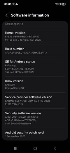 三星Galaxy A17 5G 软件