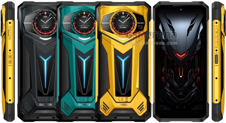 Doogee S200 Ultra 预计有三种颜色可供选择。(来源：GSMArena）