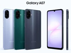 Galaxy A07 的三种预期颜色选择。(图片来源：Sudhanshu Ambhore via X）