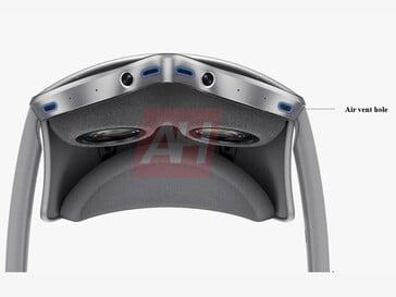 Galaxy XR 耳机底部的通风口。(图片来源：Android Headlines）