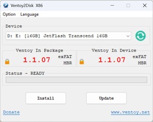 启动 Ventoy - 选择棒 - 安装