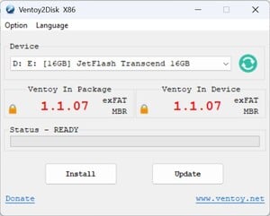 启动 Ventoy - 选择棒 - 安装
