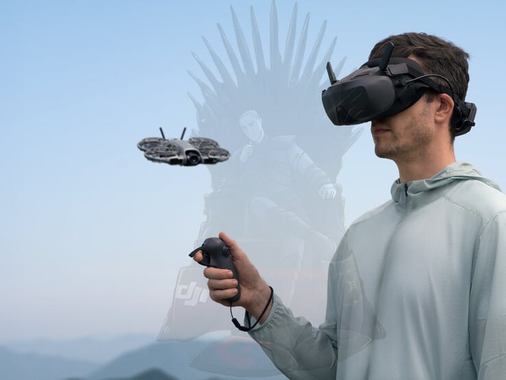 使用一副大疆护目镜 N3 飞行的大疆创新 Neo 2。(图片来源:via Igor Bogdanov)