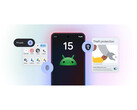 谷歌Android 15 的宣传图片，在渐变背景下展示了一些主要功能。(图片来源：谷歌）
