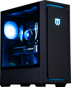 预制的 MG-1 机箱因其可定制的磁性前盖而引人注目（图片来源：Maingear）