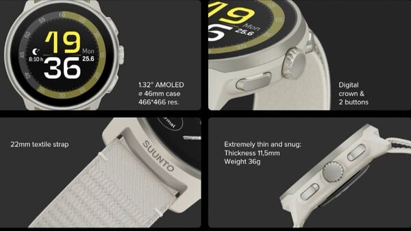 Sunnto Run 是一款纤薄轻巧的智能手表。(图片来源：Suunto）