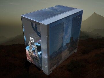 Maingear 深红沙漠限量版 PC 正面显示角度