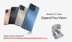 Zenfone 11 Ultra 的售价比 ROG Phone 8 便宜 100 美元/100 欧元。(图片来源：华硕）