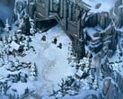 一张展示《王座之争:巫师传说》中雪景的图片。