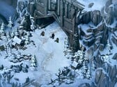 一张展示《王座之争：巫师传说》中雪景的图片。
