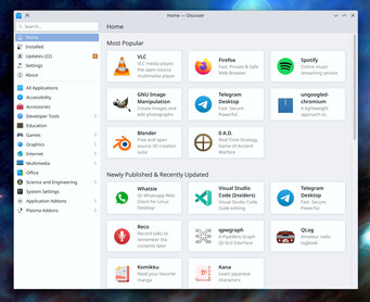 发现 "版块将用于更新软件（来源：Nate/KDE）
