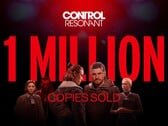 一张宣布 Control Resonant 已售出 100 万份的横幅