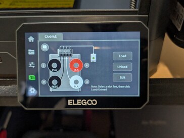 Centauri Carbon 2 触摸屏上的 Canvas UI。