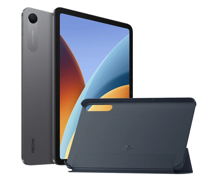 红米 Pad 2 9.7 及其官方保护壳。