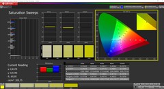 CalMAN 饱和度（TrueColor 配置文件：Display-P3）