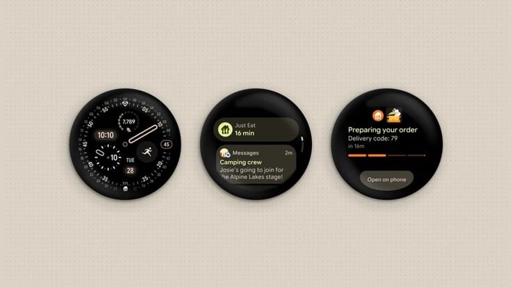 Wear OS 7 可以显示类似于Android 通知中的实时更新。