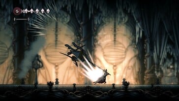 空洞骑士丝绸之歌》PC 版战斗截图（图片来源：Steam）