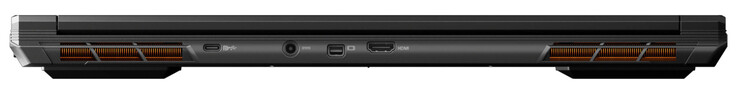 背面：USB 3.2 Gen 2（USB-C；DisplayPort），电源连接，Mini DisplayPort 1.4a，HDMI 1.4