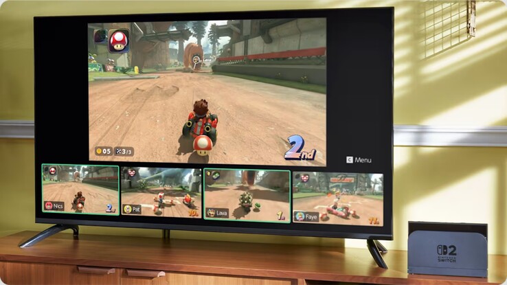 任天堂 Switch 2 GameChat 内存使用情况（图片来源：任天堂美国公司）