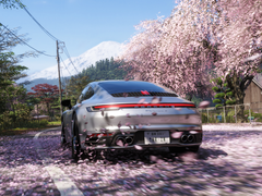 保时捷 911 Carrera S 在日本《地平线 6（Forza Horizon 6）》中行驶的后视图
