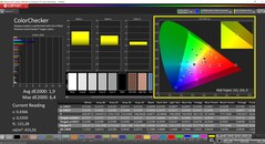 CalMAN ColorChecker（配置文件：原生，目标色彩空间 P3）