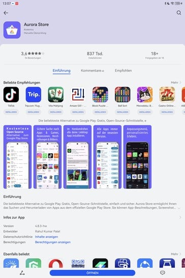 Aurora Store 可从 AppGallery 安装。