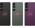 据称泄露的索尼 Xperia 1 VII 图片显示有黑色、绿色和紫色三种颜色可供选择。(图片来源：Android Headlines）