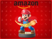 标有马里奥 amiibo 和亚马逊标志的横幅