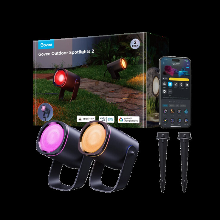 Govee Outdoor Spotlights 2（图片来源：Govee）