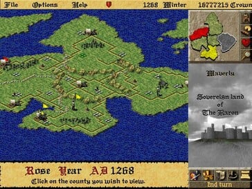 图为:《Lords of the Realm II》的一张游戏截图。