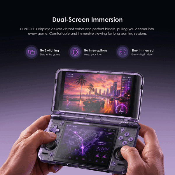 Retroid Pocket Duo 配备双 OLED 显示屏。